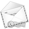 Grey Air Mail Icon 96x96 png
